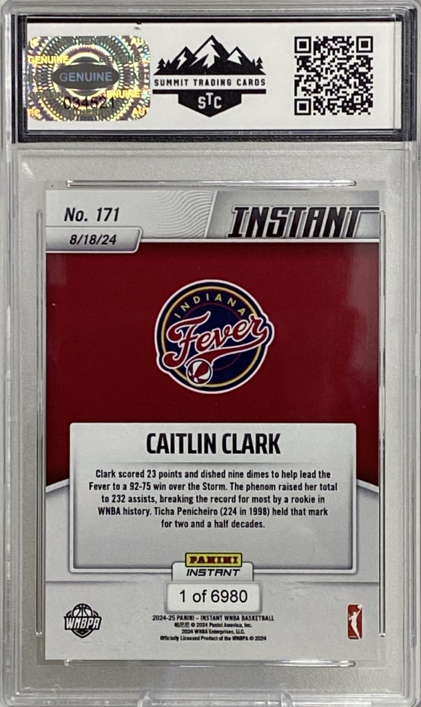 No 171 Caitlin Clark Record Breaker for assists